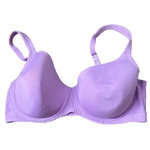 Soma Lilac Purple Padded T-Shirt Bra Womens Sz 38DD Underwire 3 Clasp